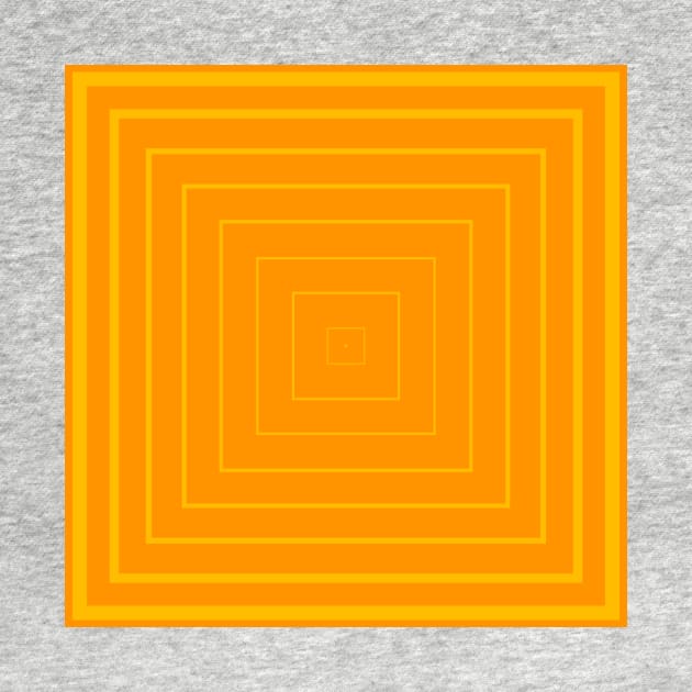 Bullseye Pattern no.6 Alternating Orange and Yellow Lines by Neil Feigeles